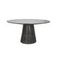 worlds away hamilton dining table traditional black front view