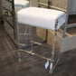 worlds away indy counter stool nickel and white showroom