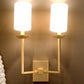 Worlds Away Stanley Wall Sconce Gold Leaf