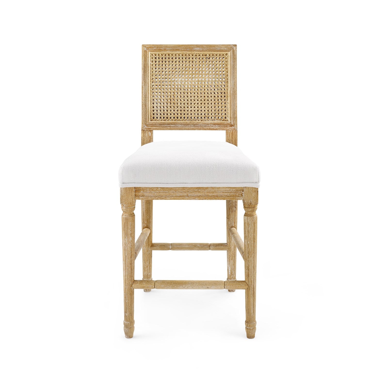 annette counter stool limed oak linen back bar stool caning front