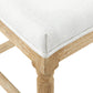annette counter stool limed oak linen back bar stool upholstery detail