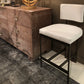worlds away baylor counter stool bronze white vinyl showroom