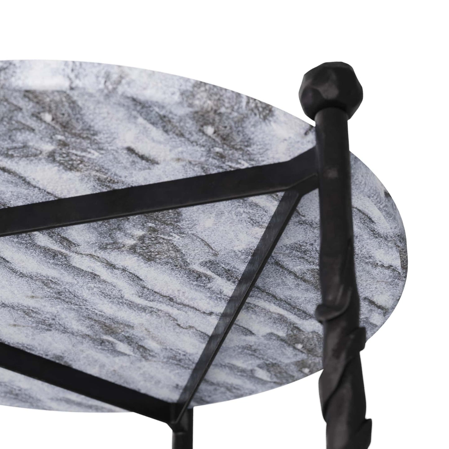 arteriors blackthorn end table marble