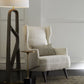 arteriors budelli wing chair cloud boucle grey ash styled photo