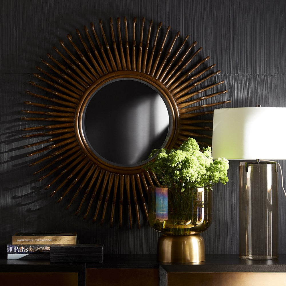 arteriors dale lamp smoke and brown nickel styled