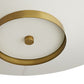 arteriors decker semi flush antique brass bottom detail