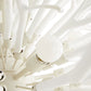 arteriors finsh chandelier white bulb detail