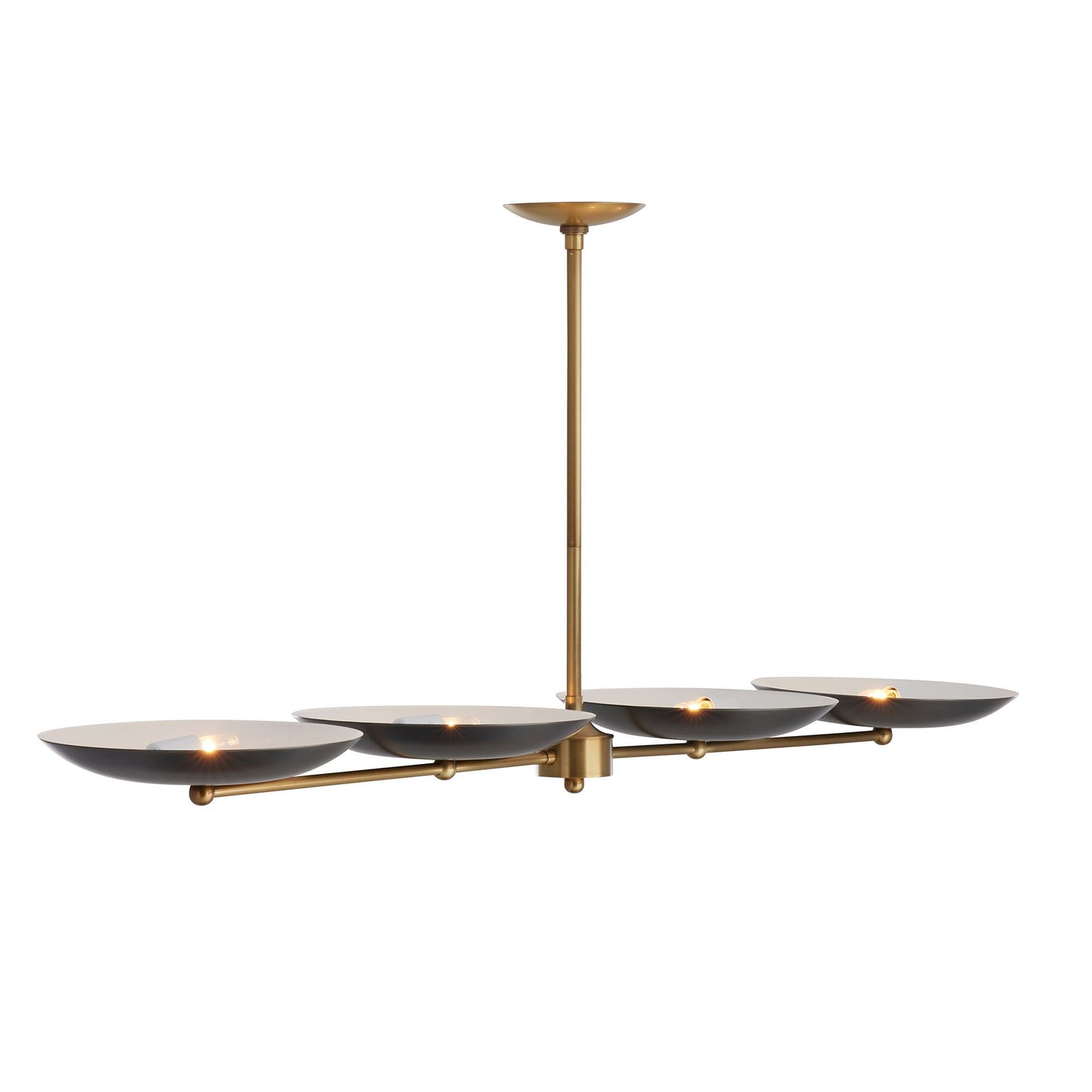 arteriors griffith linear chandelier bronze angle illuminated