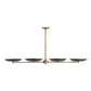 arteriors griffith linear chandelier bronze front illuminated