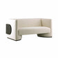 arteriors home olympus settee front angle view