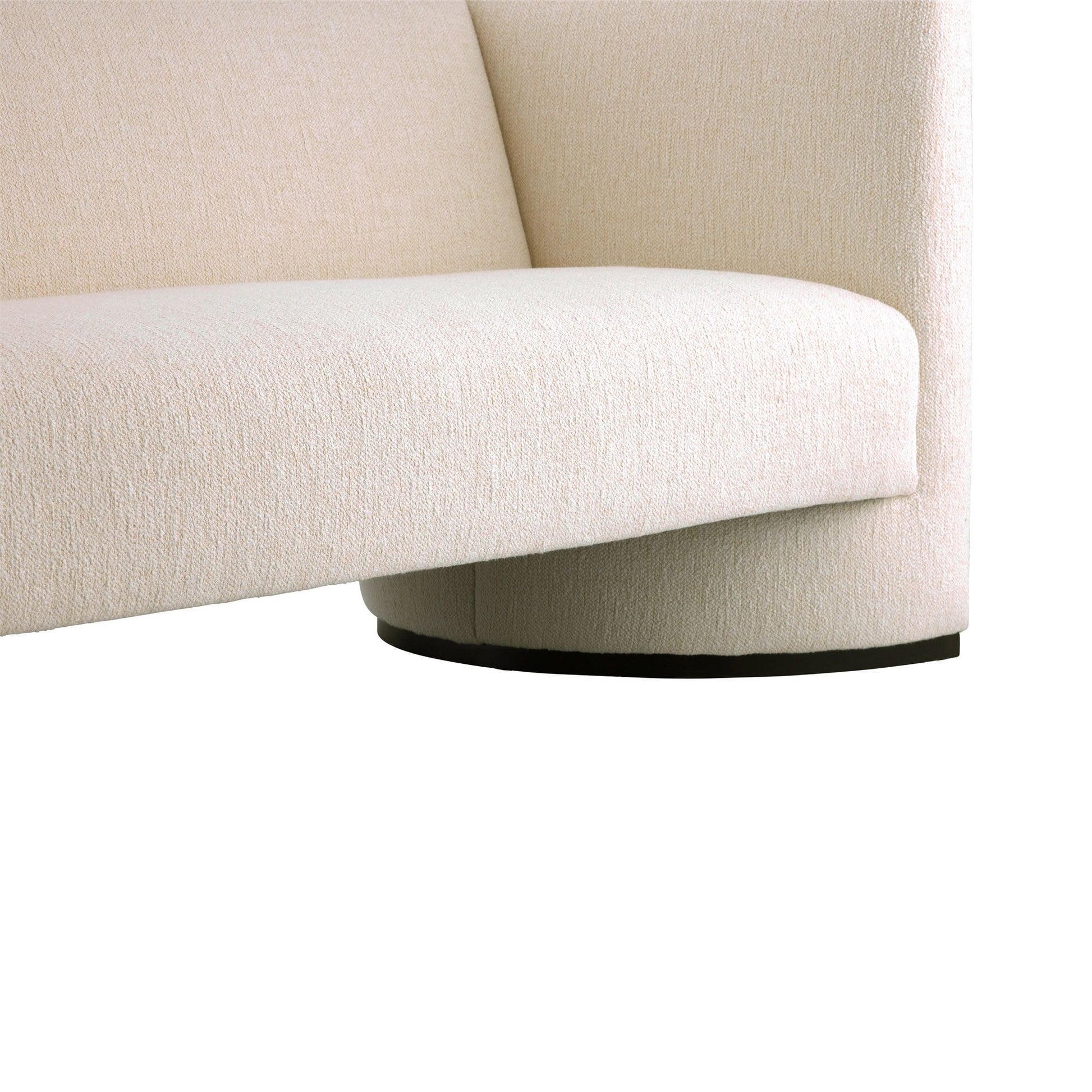 arteriors home olympus settee front detail