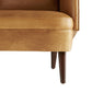 arteriors home budelli wing chair cognac leather dark walnut leg