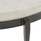 Arteriors Home Kelsie Cocktail Table Round Marble Iron Black