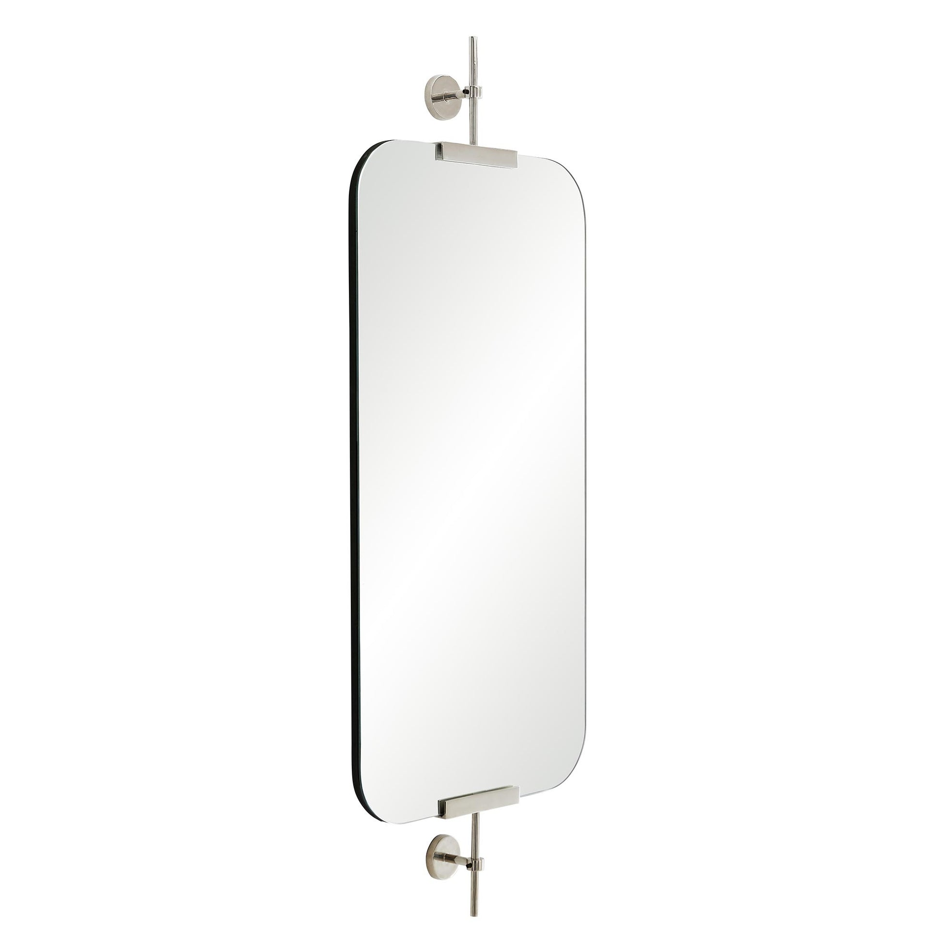 arteriors home madden mirror polished nickel side