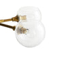 arteriors home mahowald fixed chandelier antique brass two bulbs