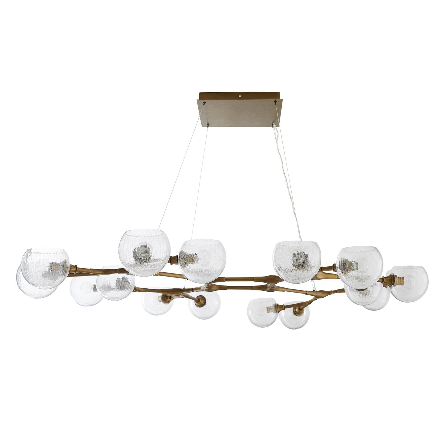 arteriors home mahowald fixed chandelier antique brass