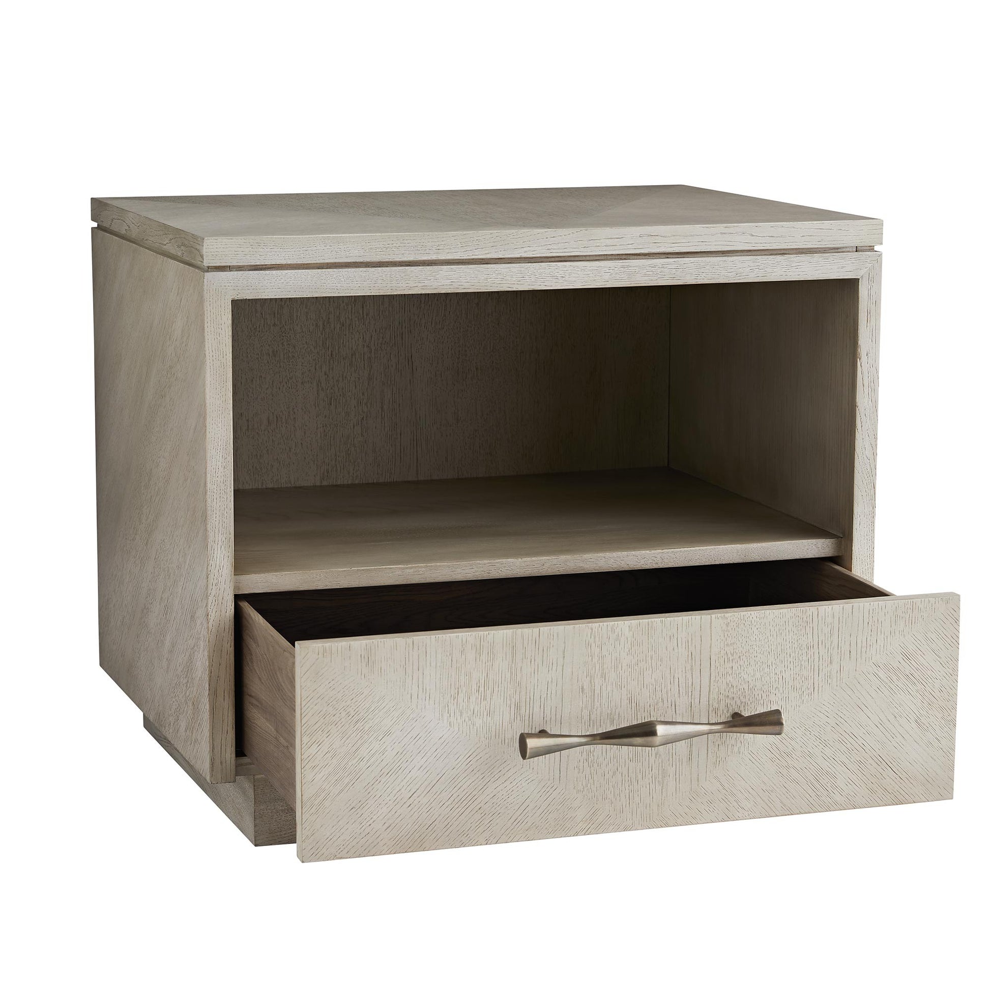 arteriors home mallory side table open drawer