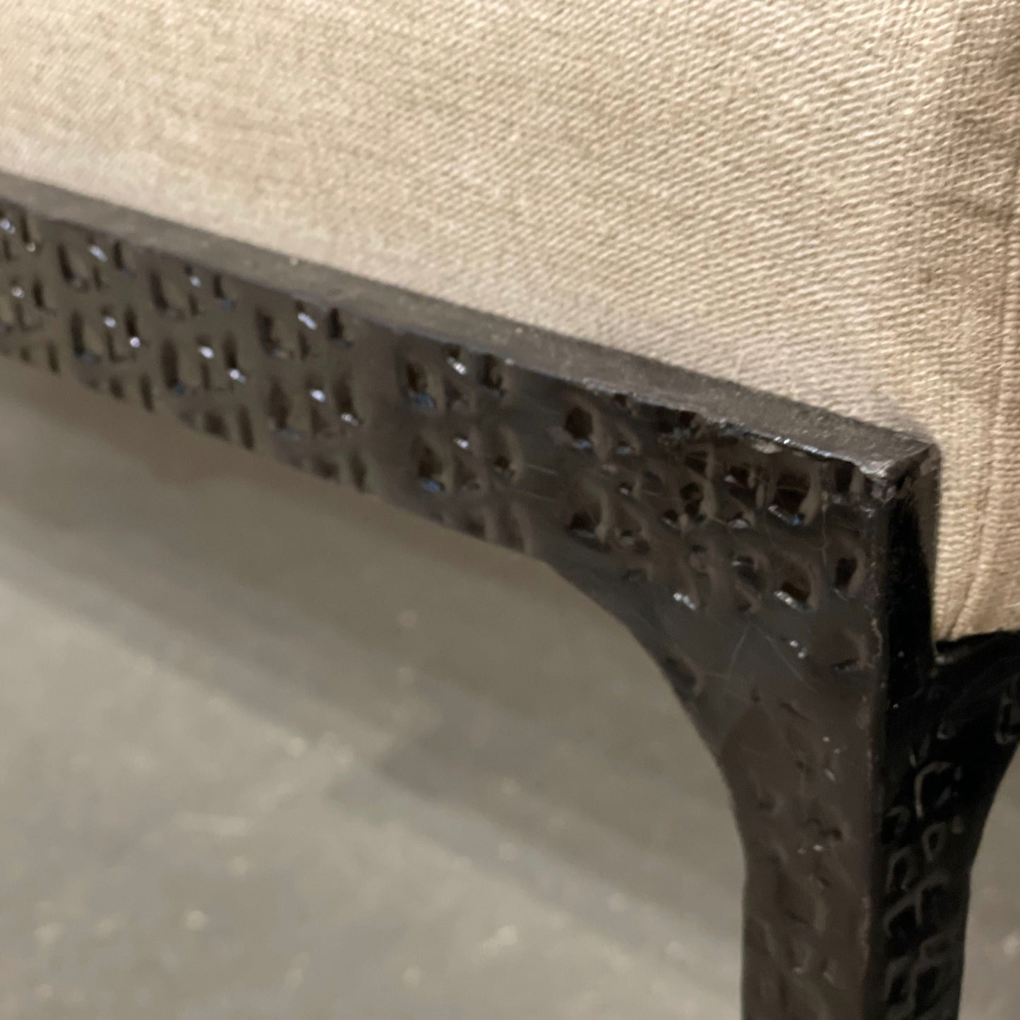 arteriors home marvin bench iron detail