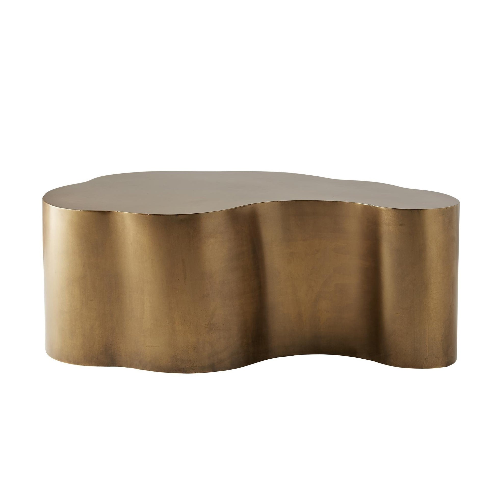 arteriors home meadow cocktail table brass