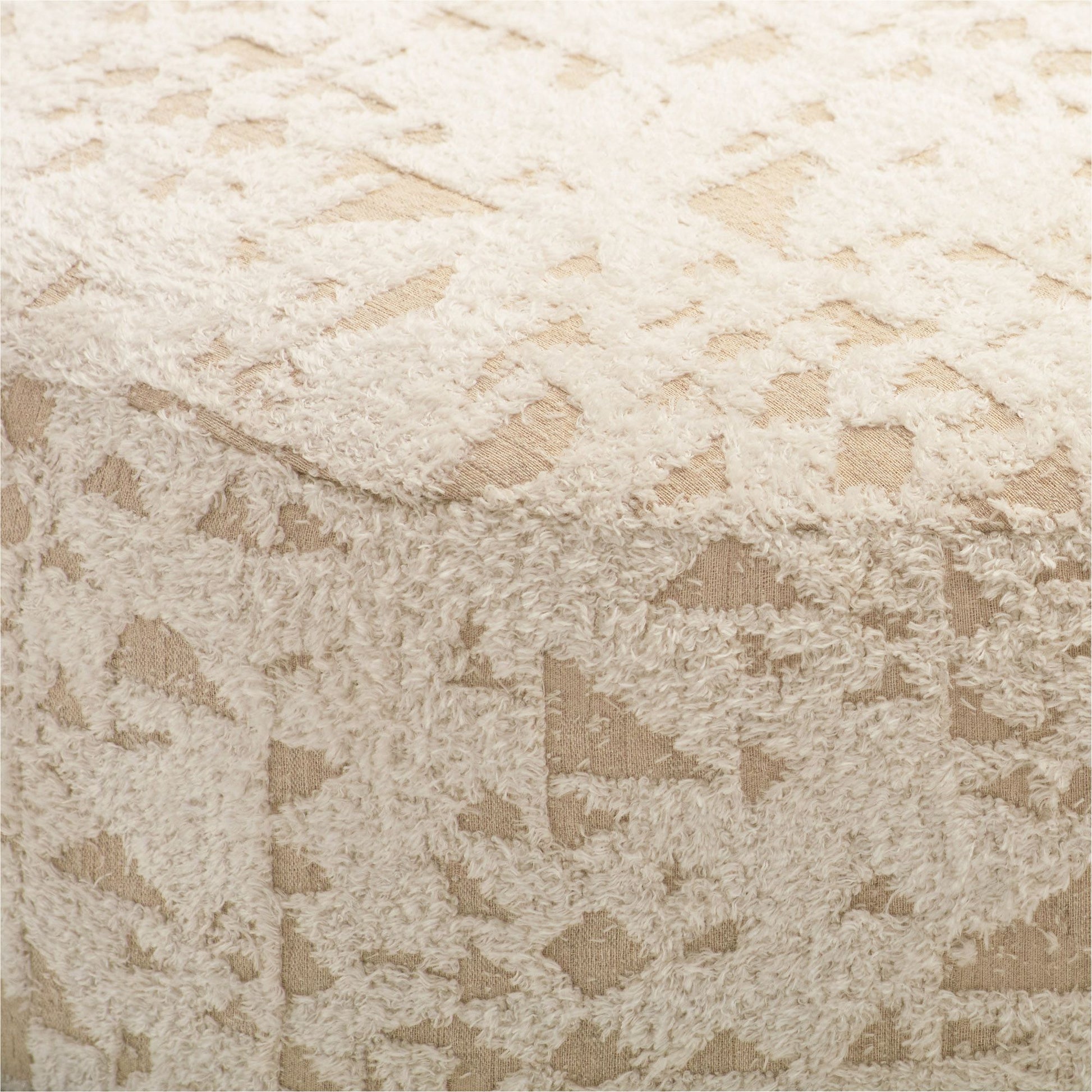 arteriors home montreal ottoman fabric detail