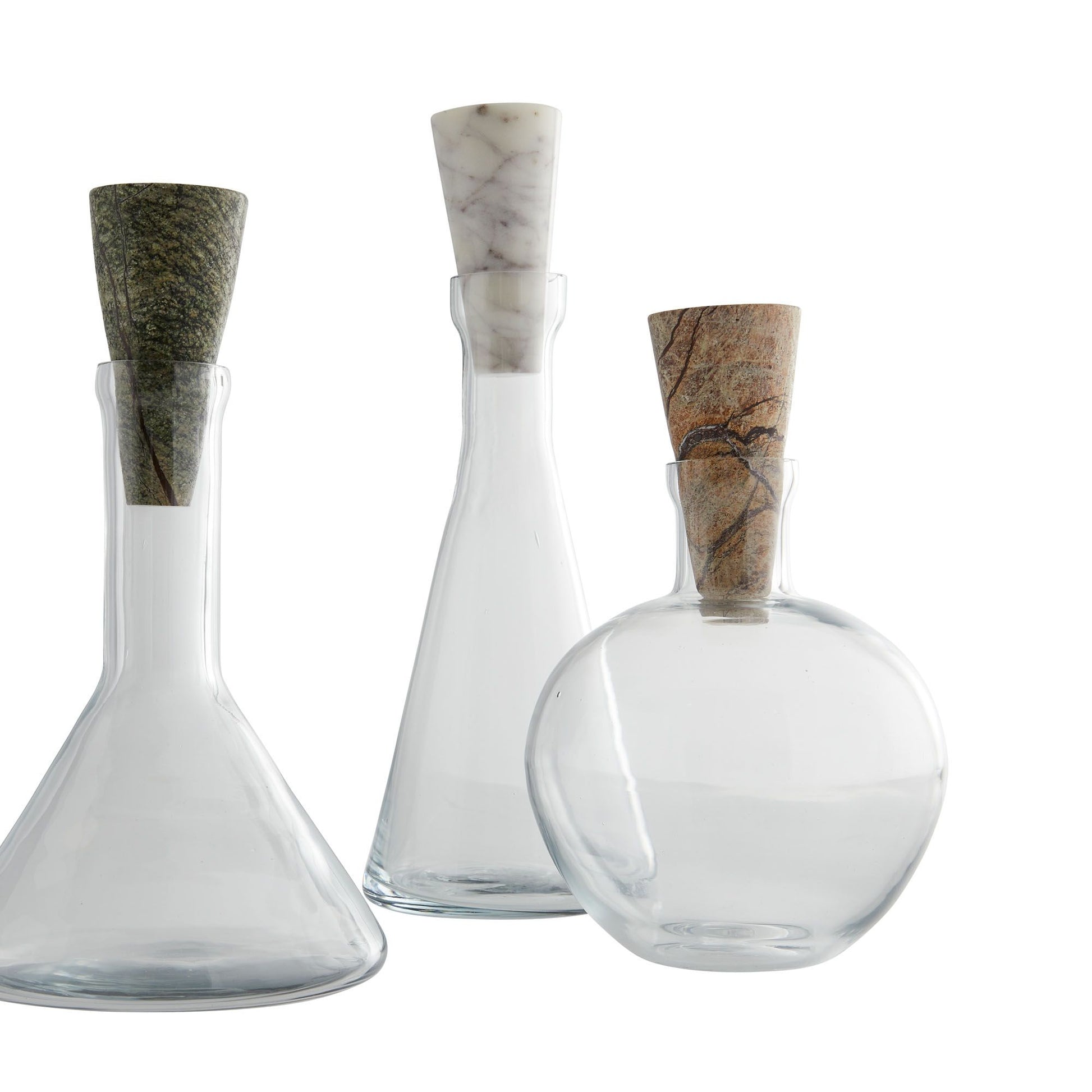 arteriors home oaklee decanters finish details