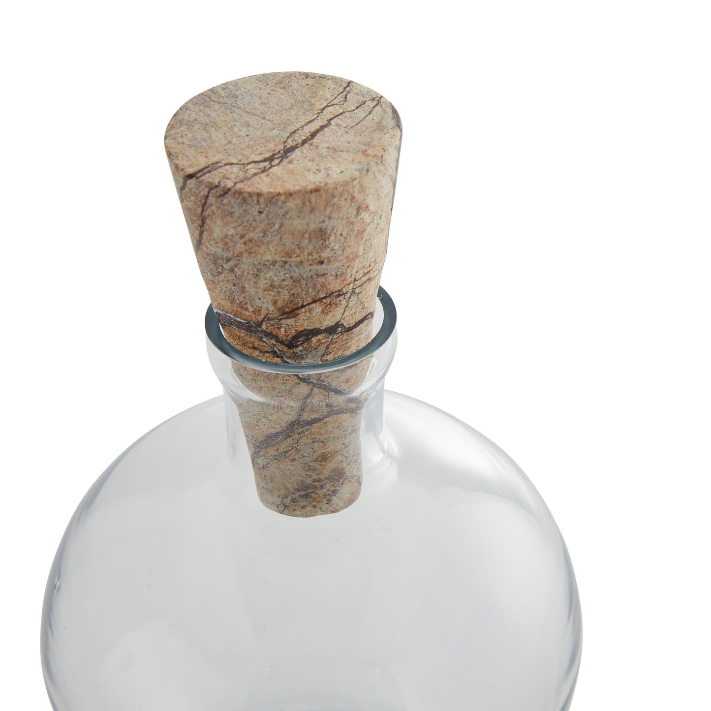 arteriors home oaklee decanters sienna marble detail