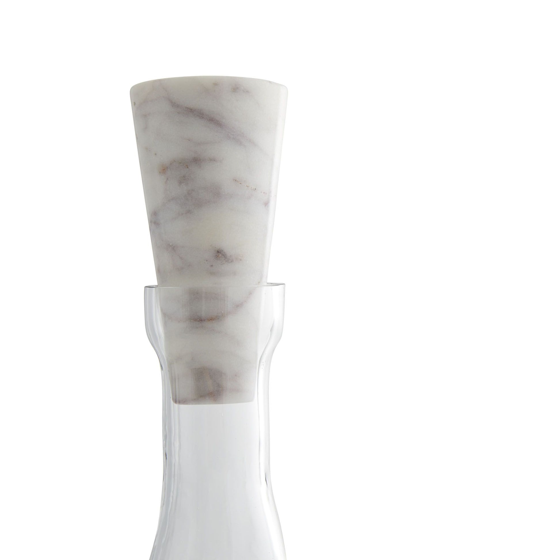 arteriors home oaklee decanters white marble detail