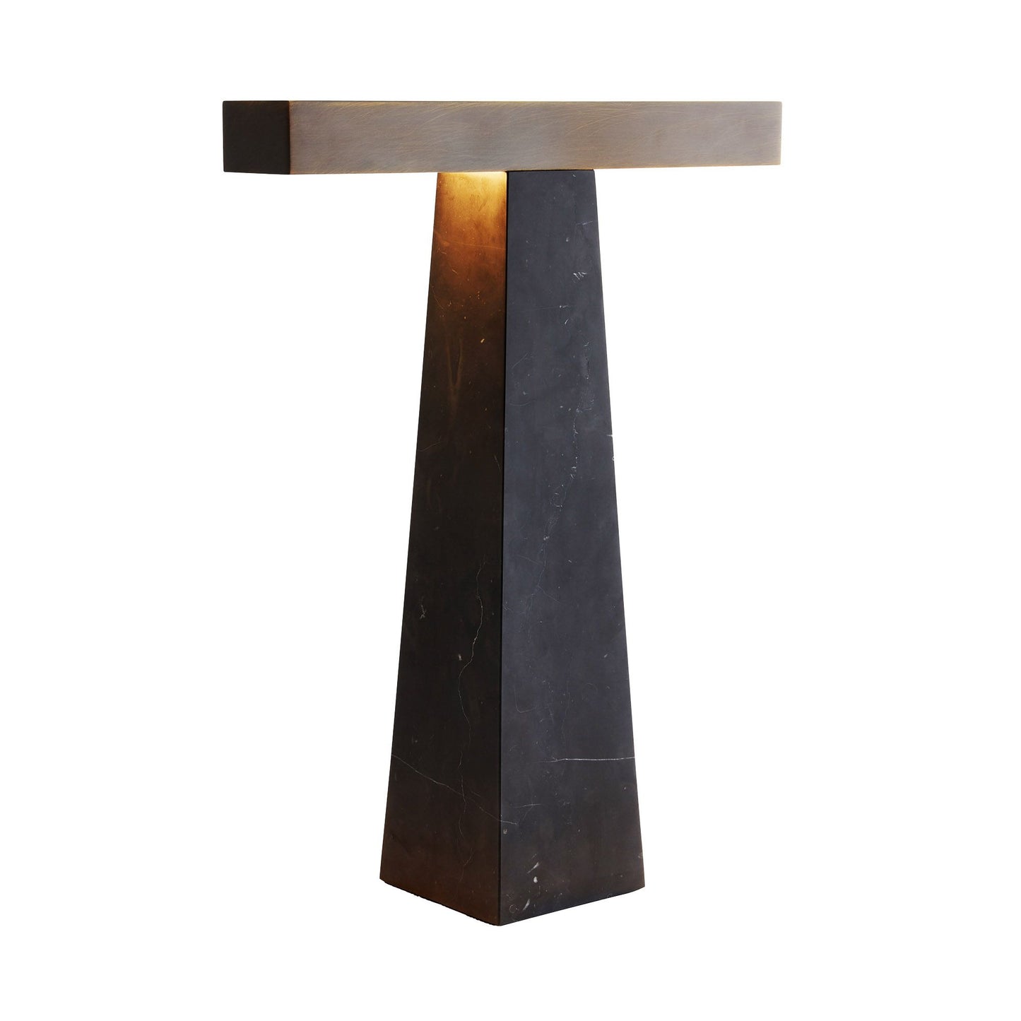 arteriors home osbert lamp bronze illuminated angle