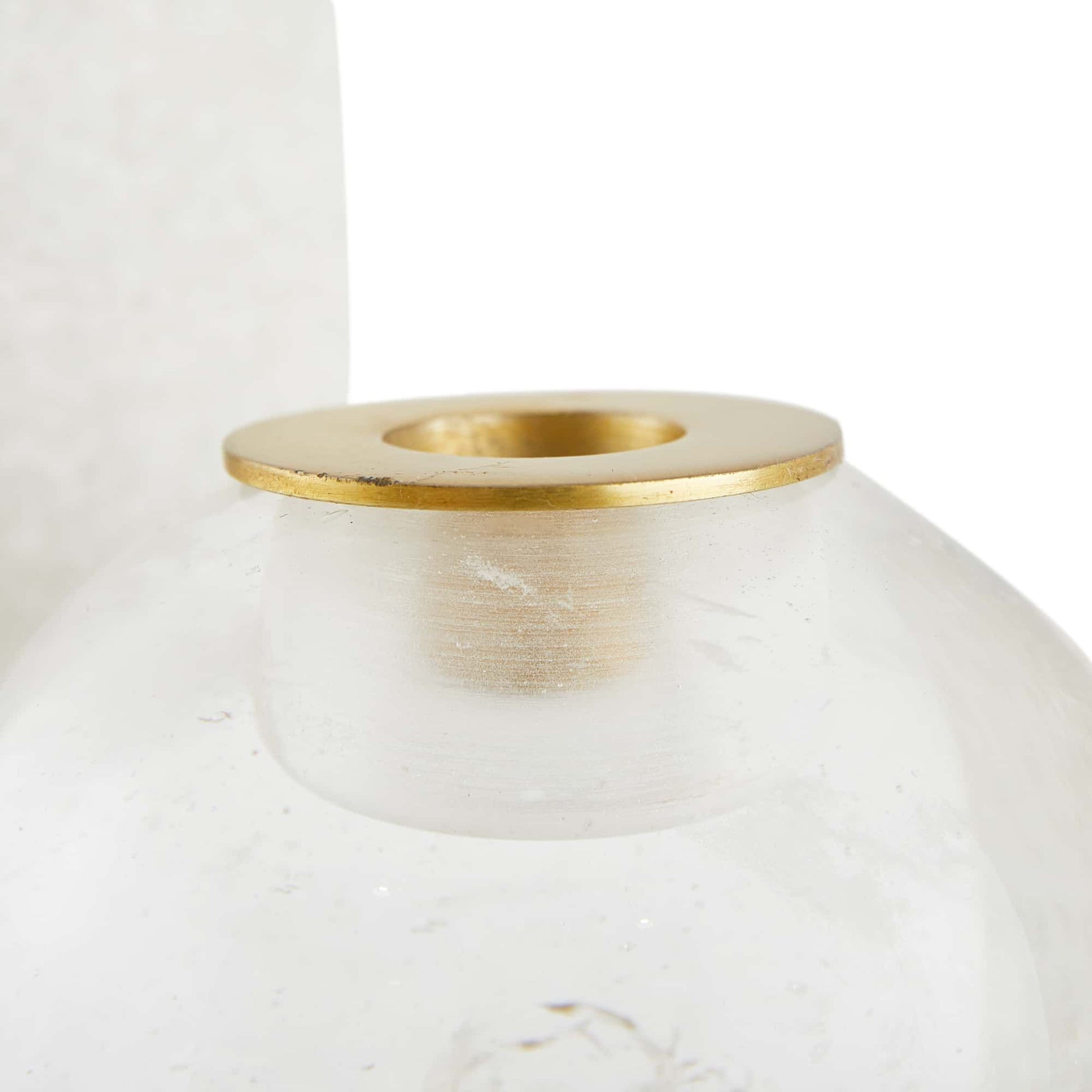 arteriors home sarasota candleholders set brass crystal detail