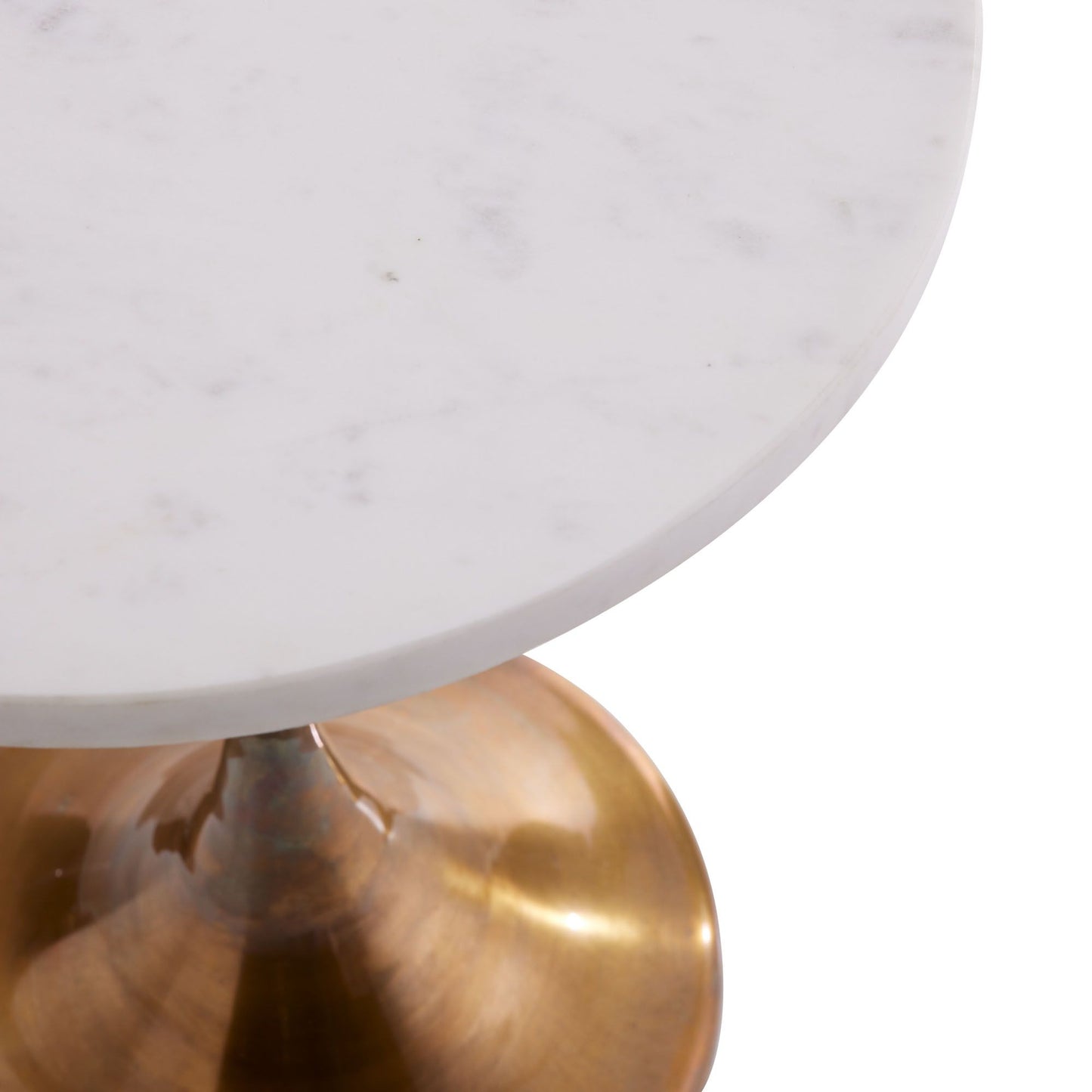 arteriors irving accent table vintage brass top