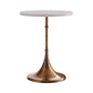 arteriors irving accent table vintage brass