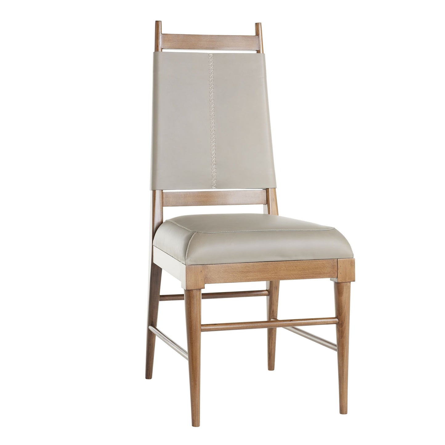 arteriors keegan dining chair morel leather angle