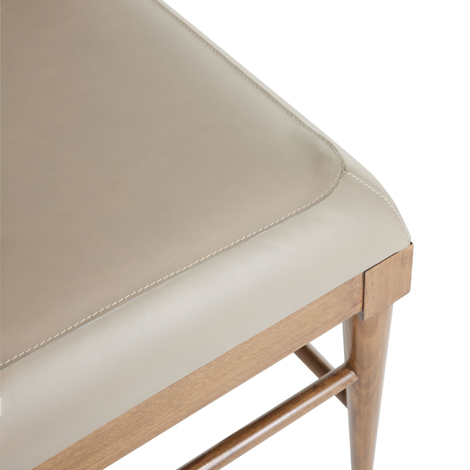arteriors keegan dining chair morel leather corner