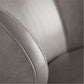 arteriors kitts chair mineral gray leather upholstery