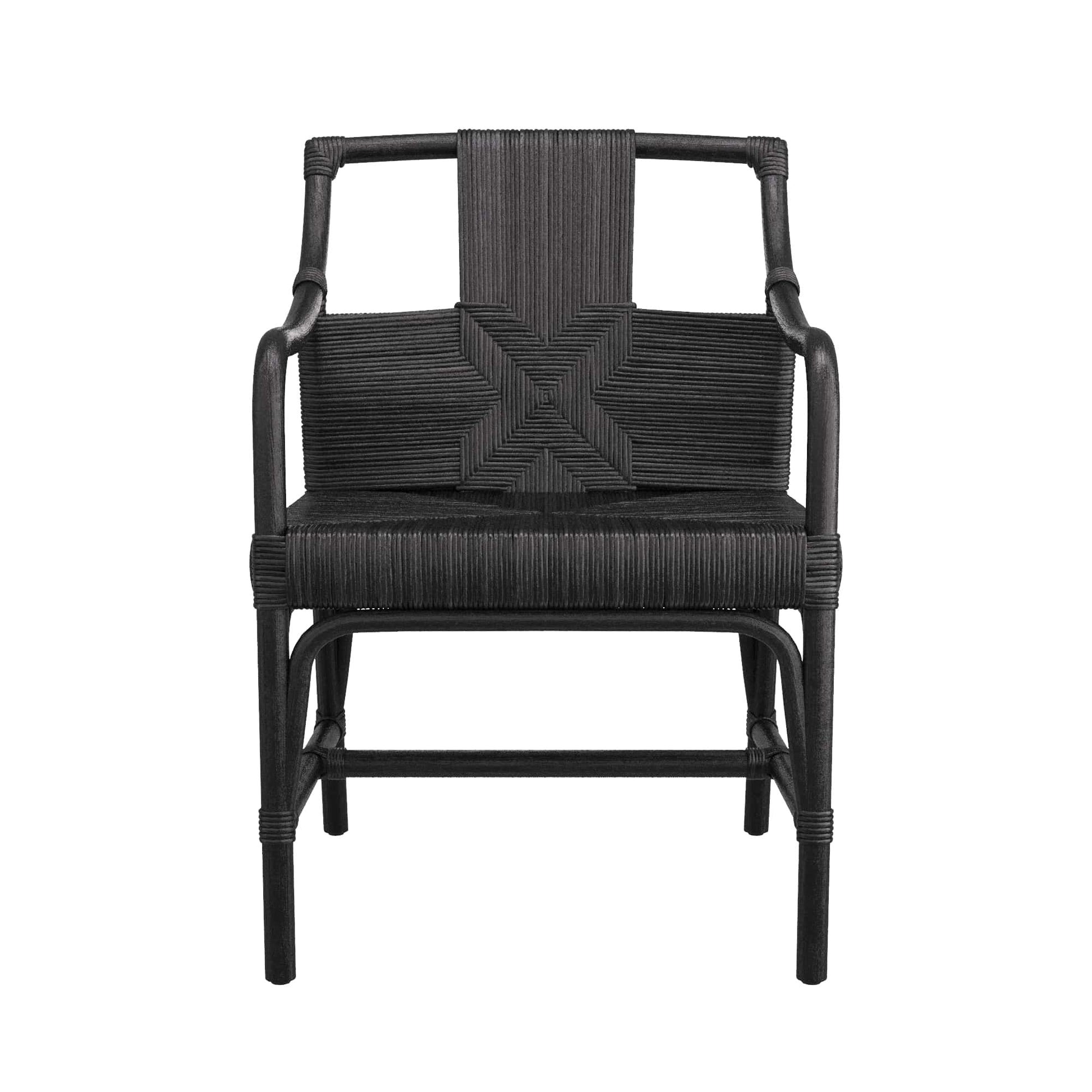 arteriors newton dining chair black front