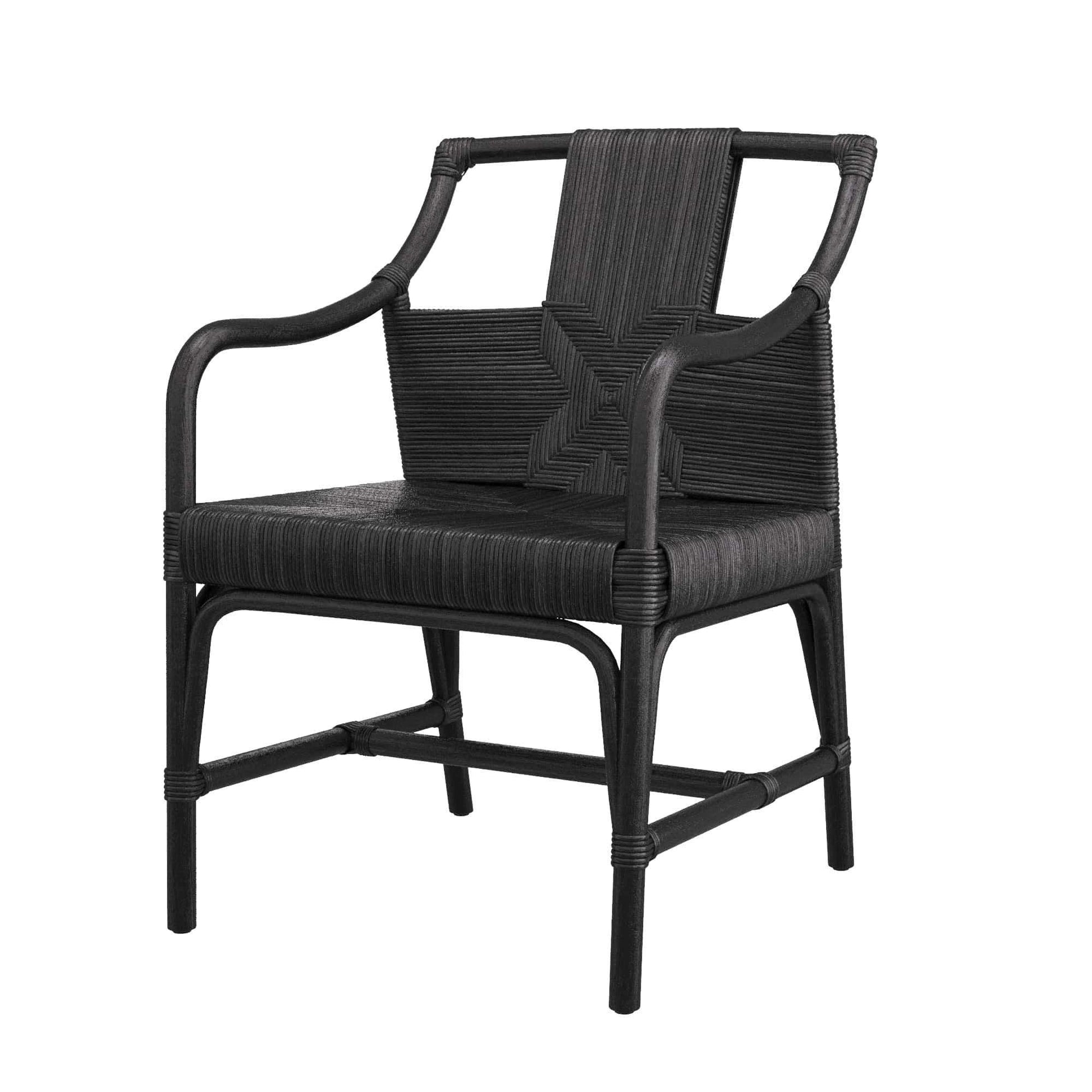 arteriors newton dining chair black