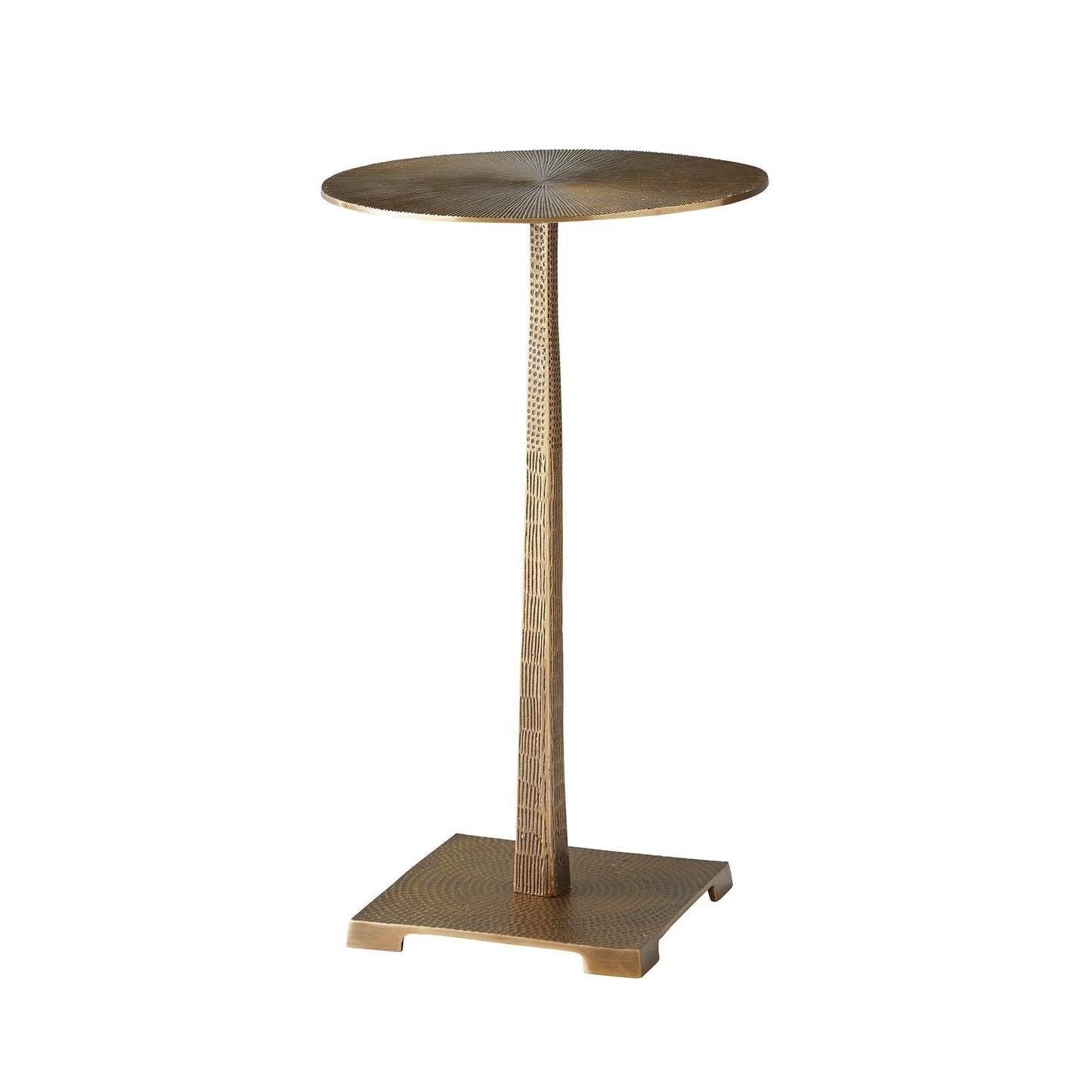 arteriors home otelia accent table vintage brass