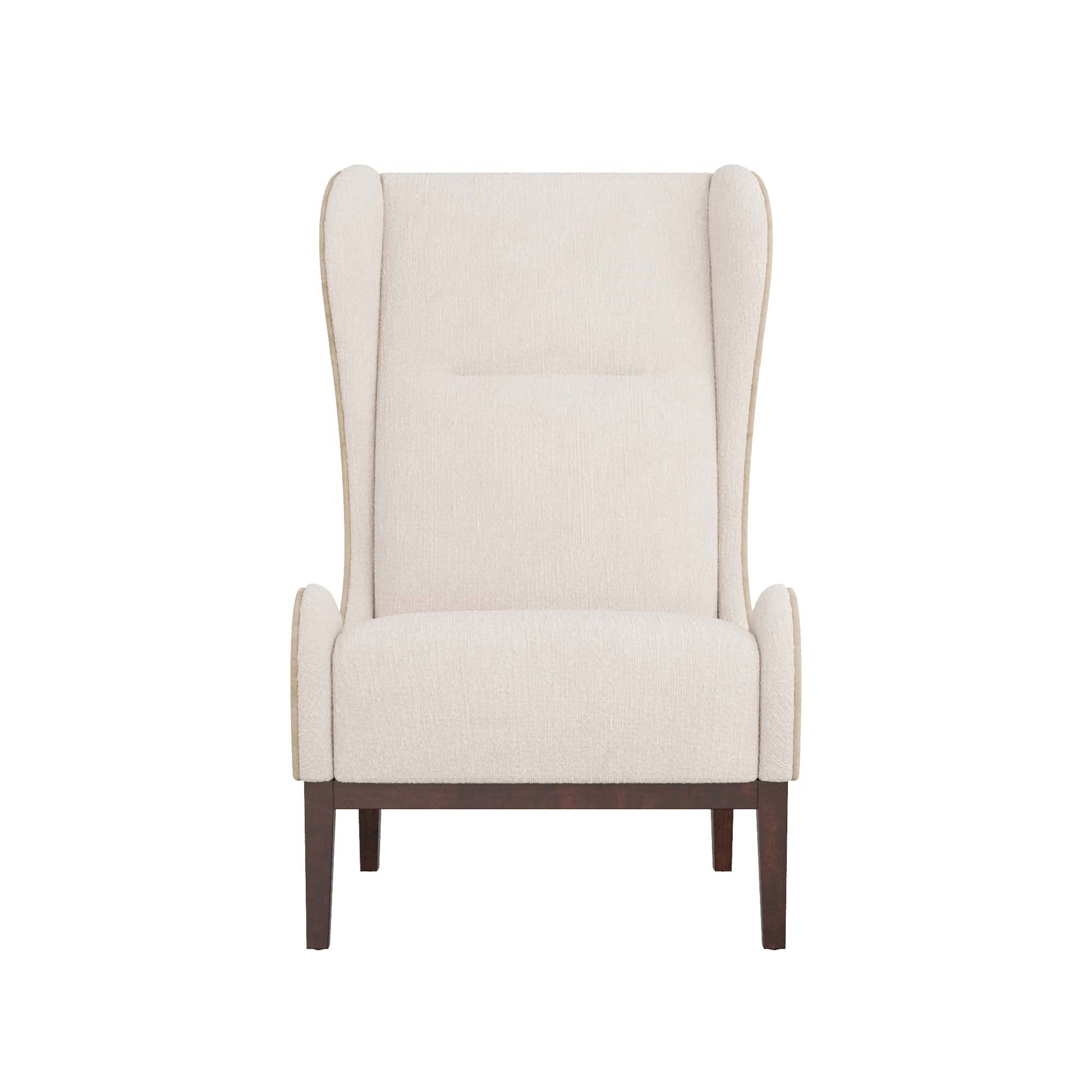 arteriors pierce wing chair stone boucle front