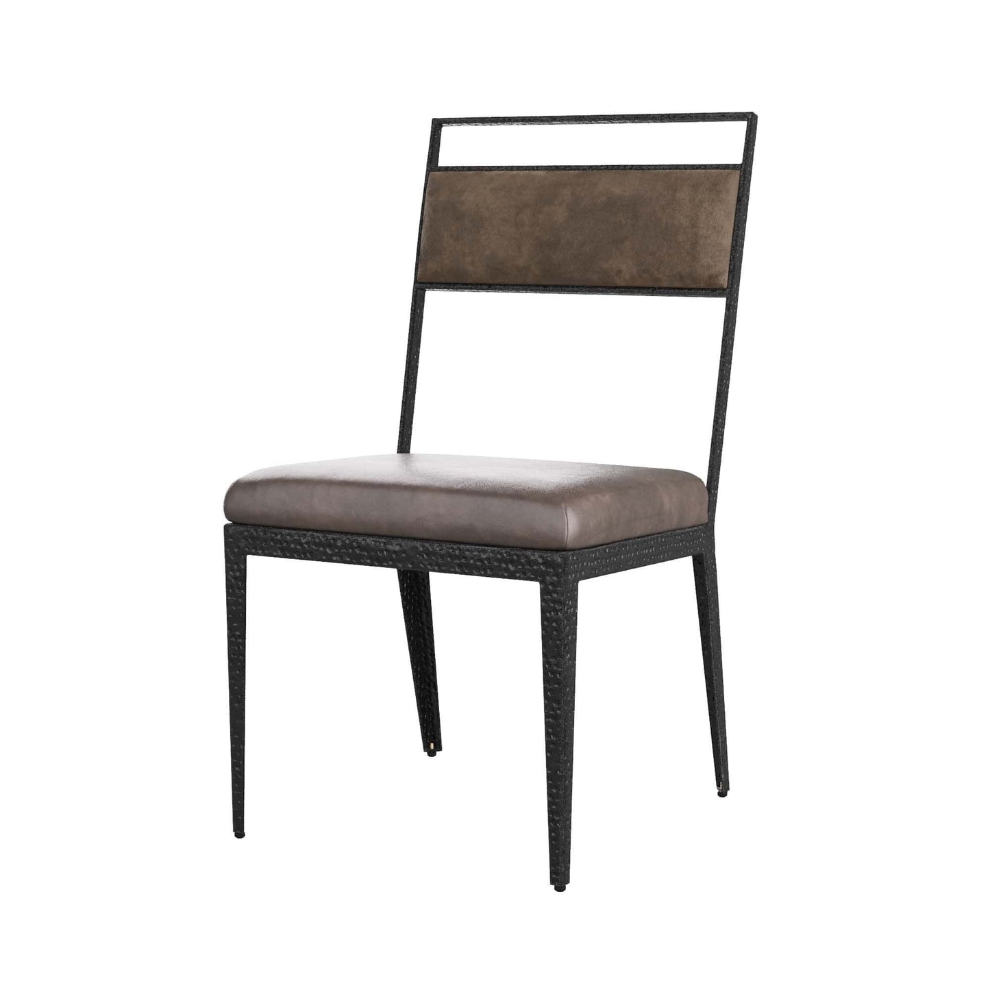 arteriors portmore dining chair graphite leather