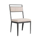 arteriors portmore dining chair sterling linen angle