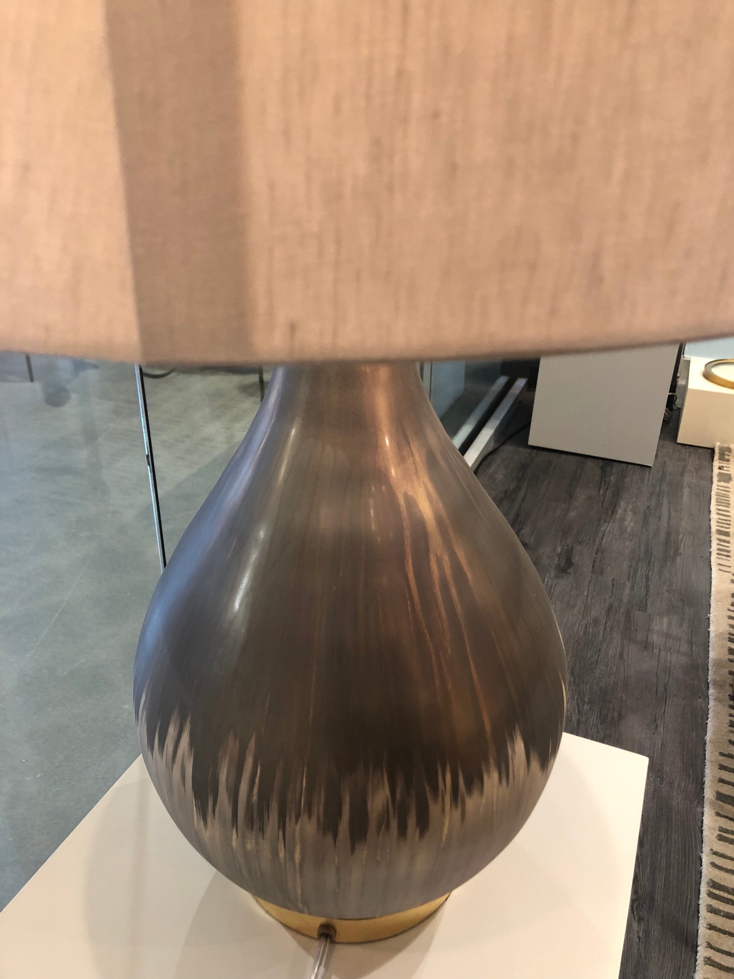 arteriors home rom table lamp silvered bronze bulb