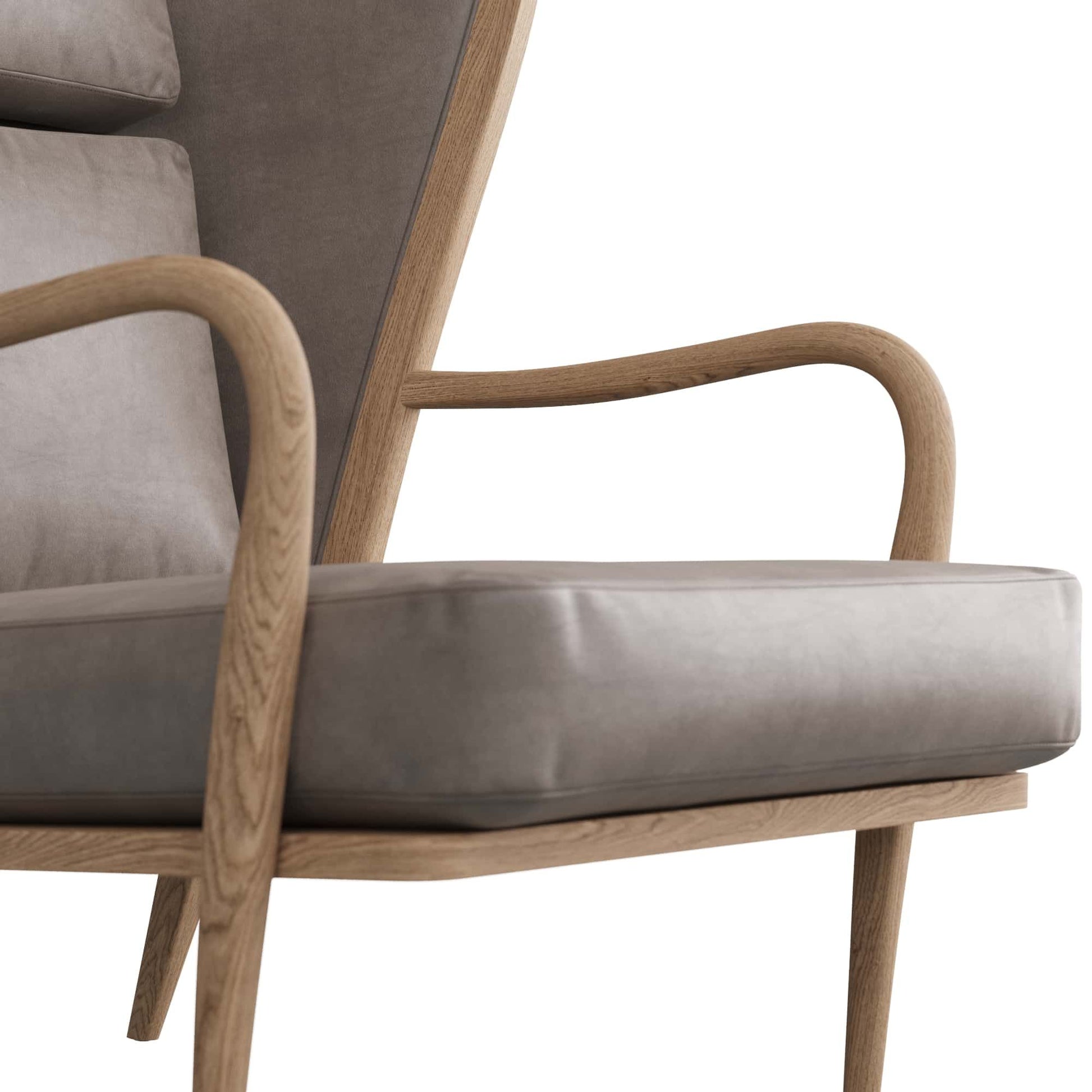 arteriors stassi wing chair detail