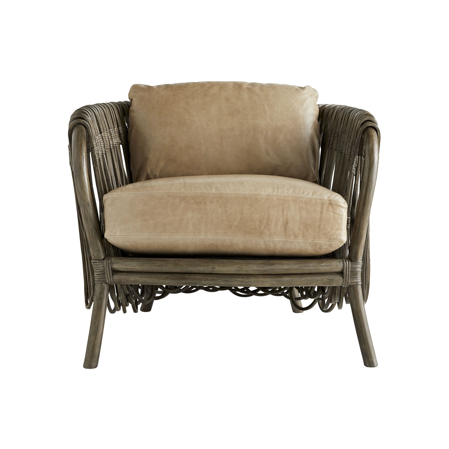 arteriors strata gray chair front