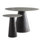 arteriors theodore side table shown with dining table