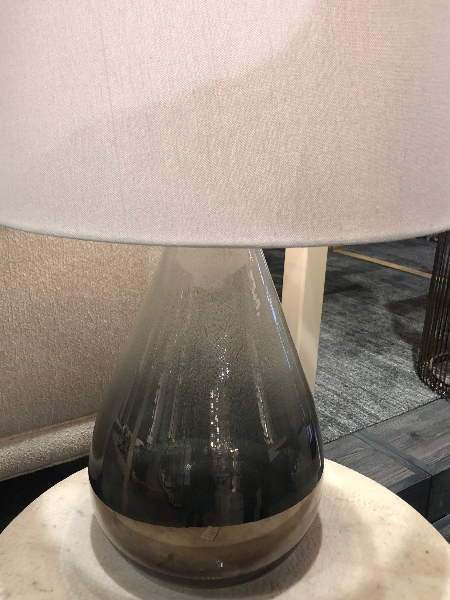 arteriors tiber table lamp glass showroom market