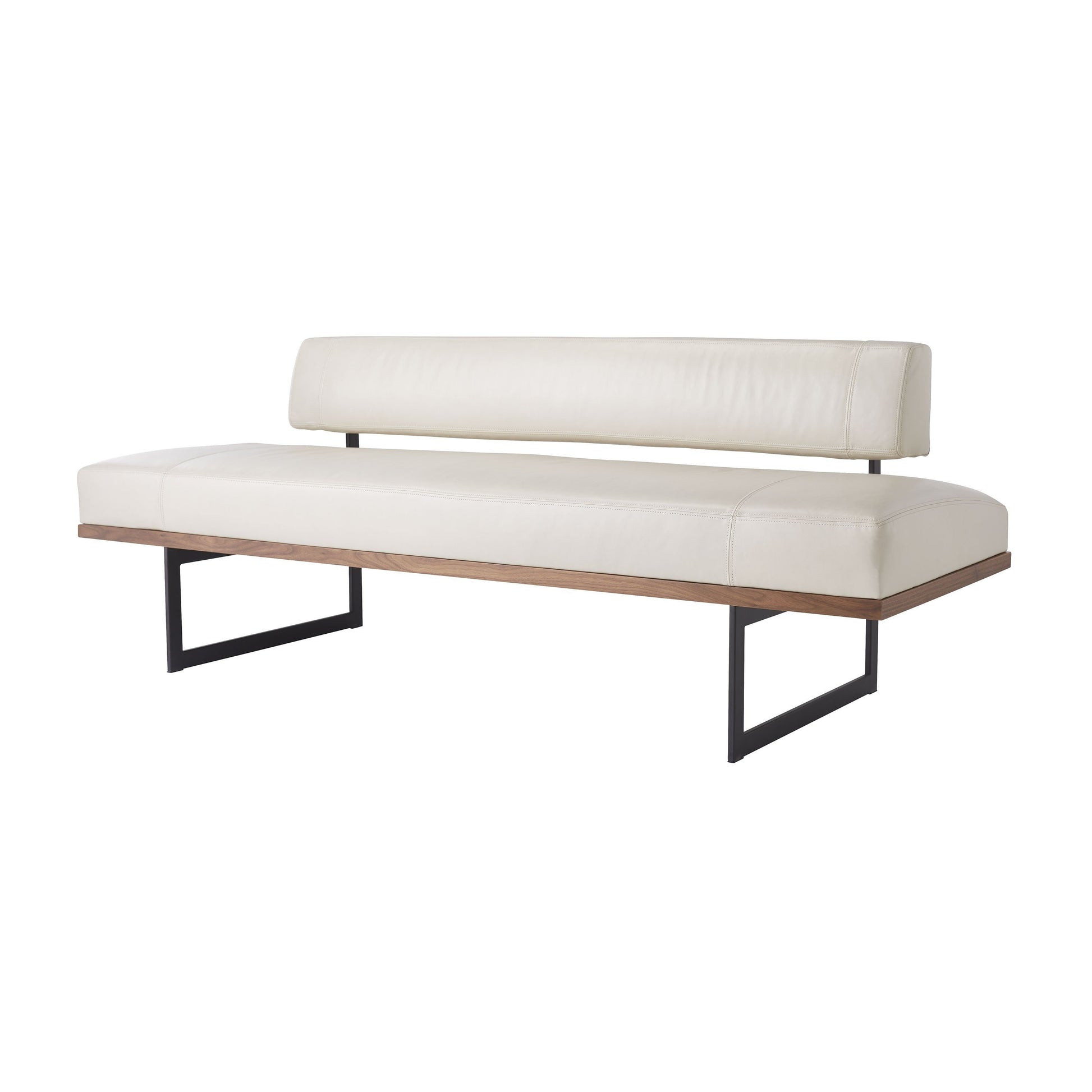 arteriors tuck bench ivory leather