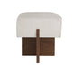 arteriors tuck bench ivory leather side