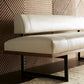 arteriors tuck bench ivory leather styled