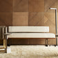 arteriors tuck bench ivory leather styled