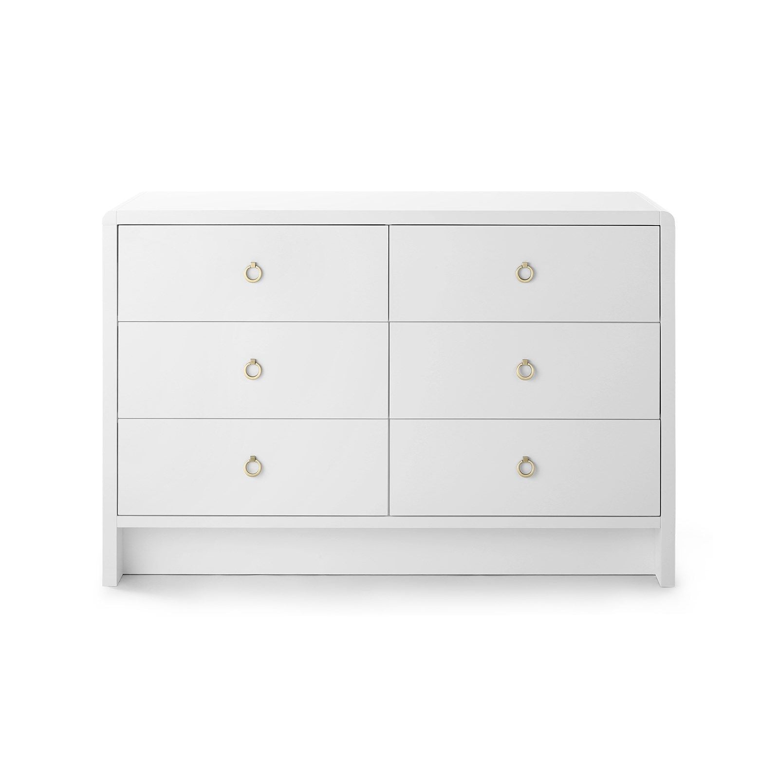Bryant Extra Large 6 Drawer Chest Chiffon White Lacquered Linen Bryant Extra Large 6 Drawer Chest Chiffon White Lacquered Linen